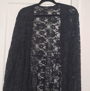 Torrid Black Floral Lace Overlay